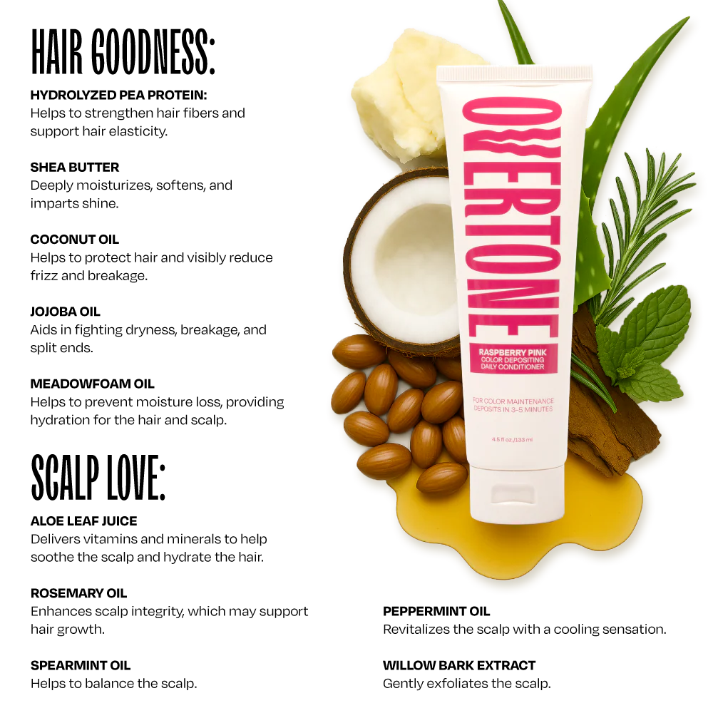 Raspberry Pink Color Depositing Daily Conditioner - Image 3